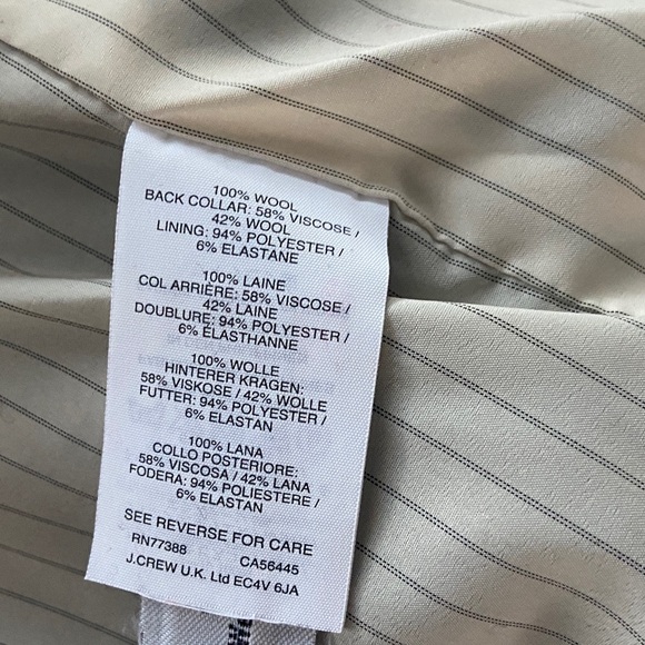 J. Crew Teal Herringbone Blazer, women's size 8. Very Classy! New! - Picture 9 of 15